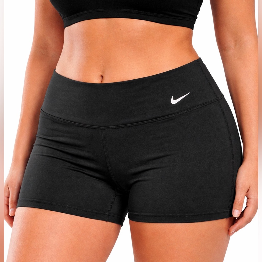 NIKE Dri-FIT Black Athletic Shorts XL Women’s Workout Running Yoga w/ Zip Pocket